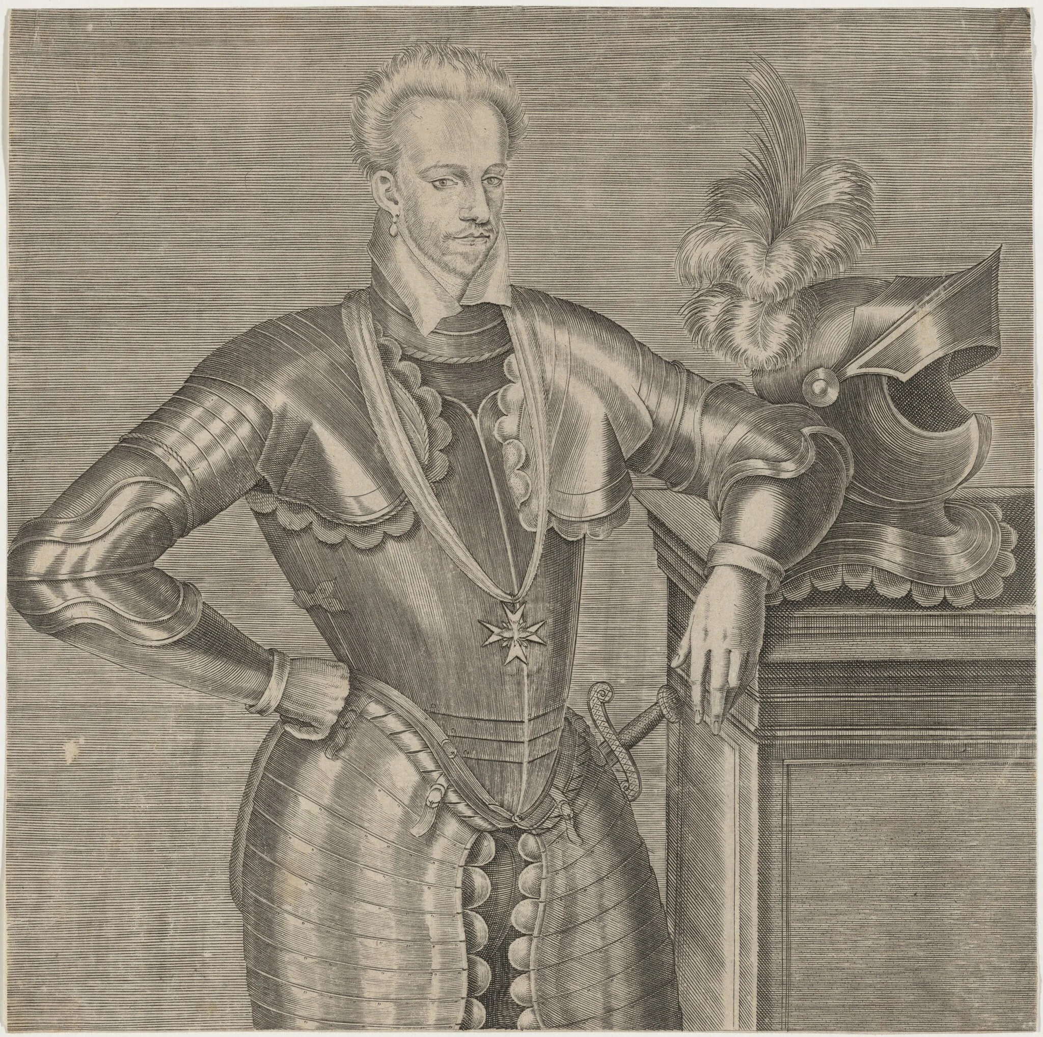 Henry III, King of France, by Unknown 19th Century, ink, 1850