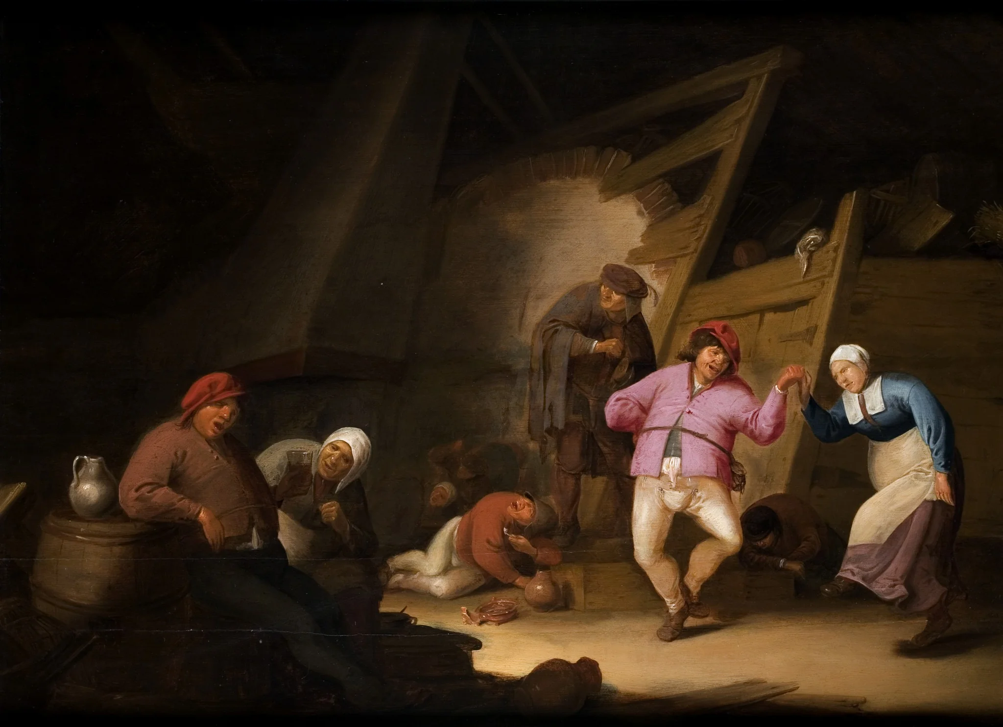 Peasant Dance, by Anthonie Victoryns, oil, 1656