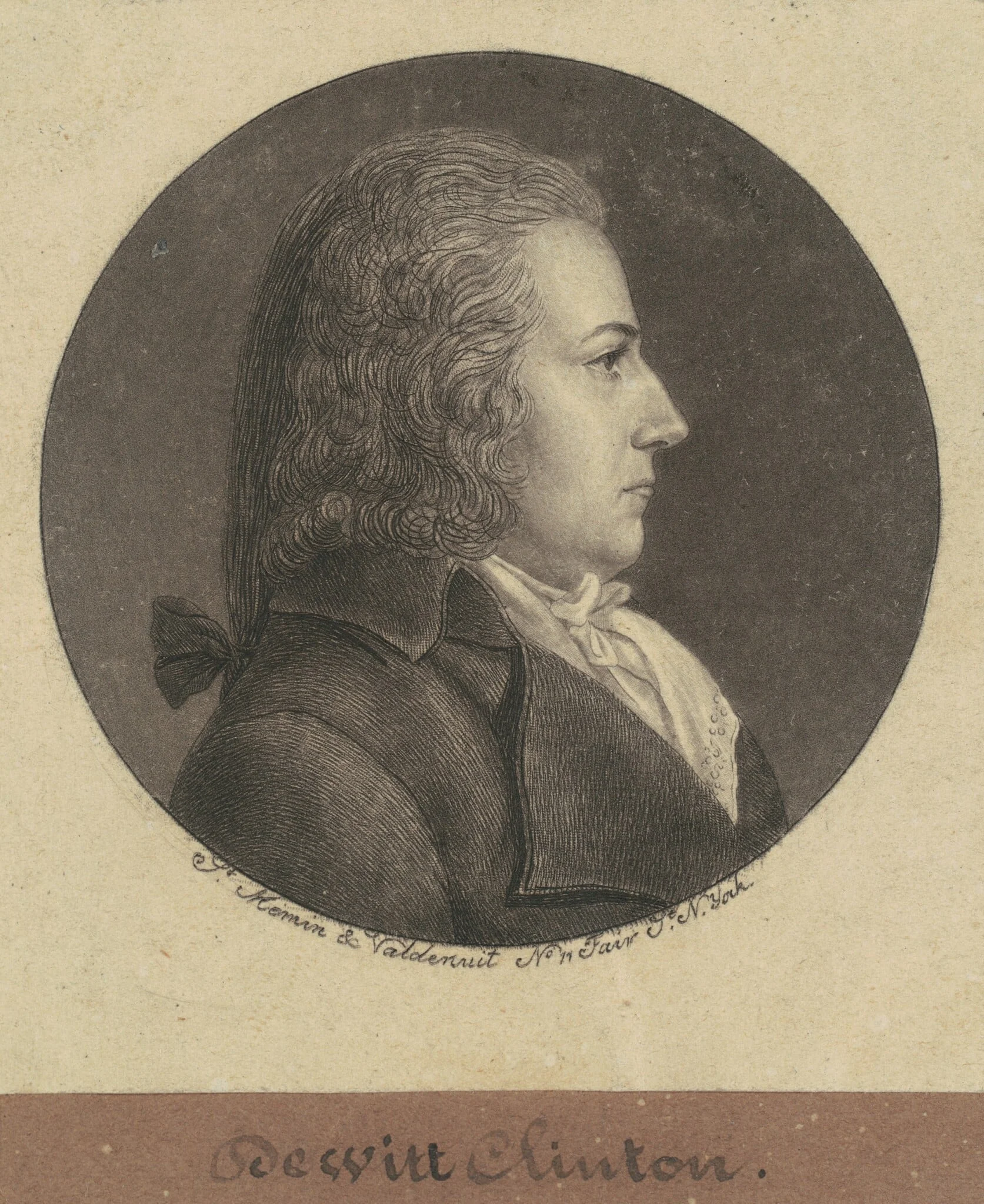 DeWitt Clinton, by Charles Balthazar Julien Févret de Saint-Mémin, ink, 1796