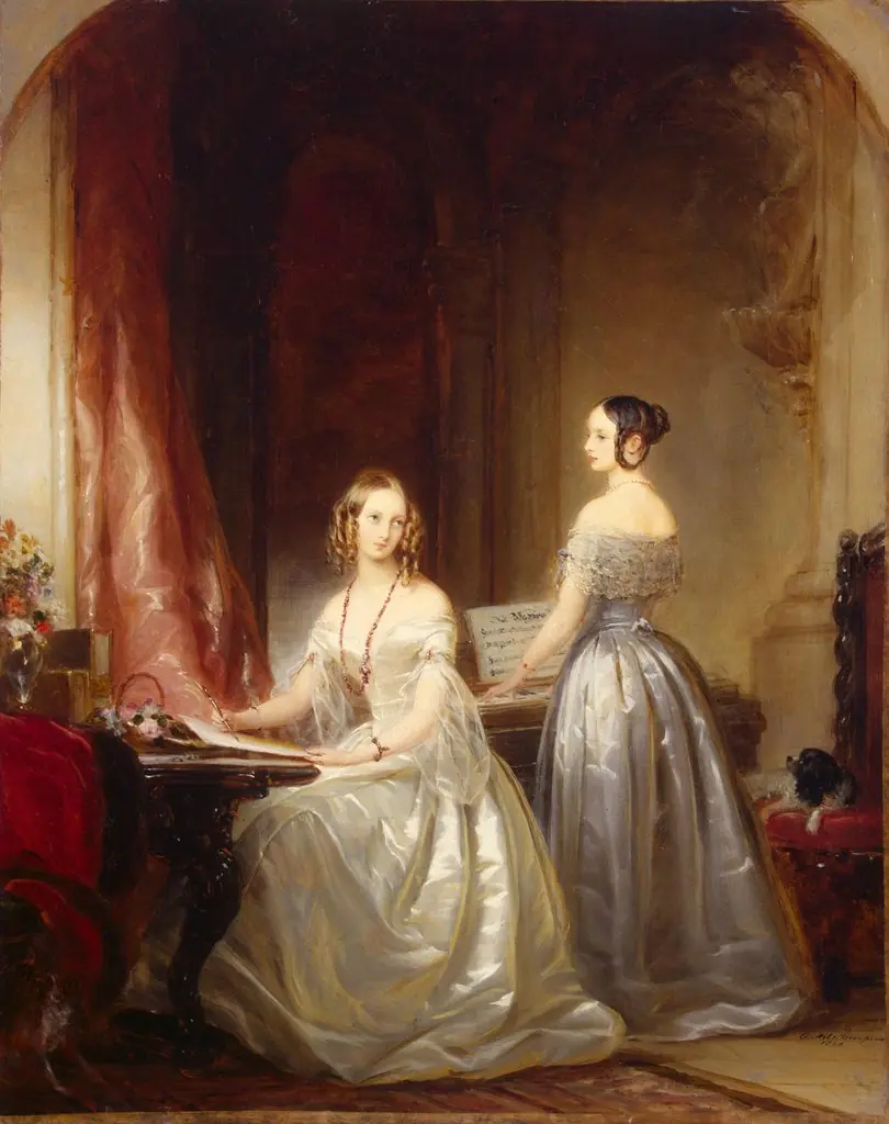 Portrait of Grand Princesses Olga Nikolayevna and Alexandra Nikolayevna