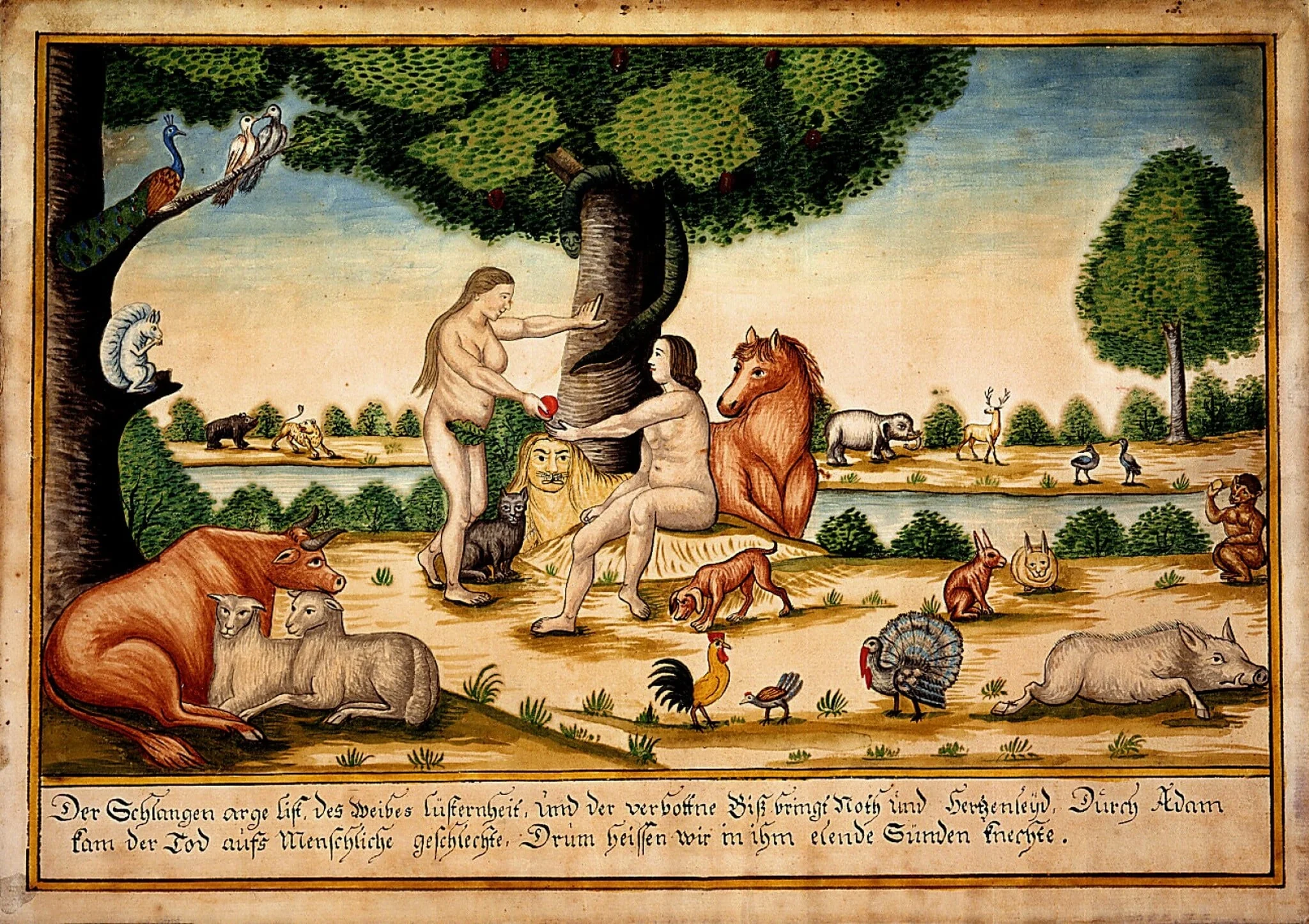 The Temptation, by John Landis, watercolor, 1828