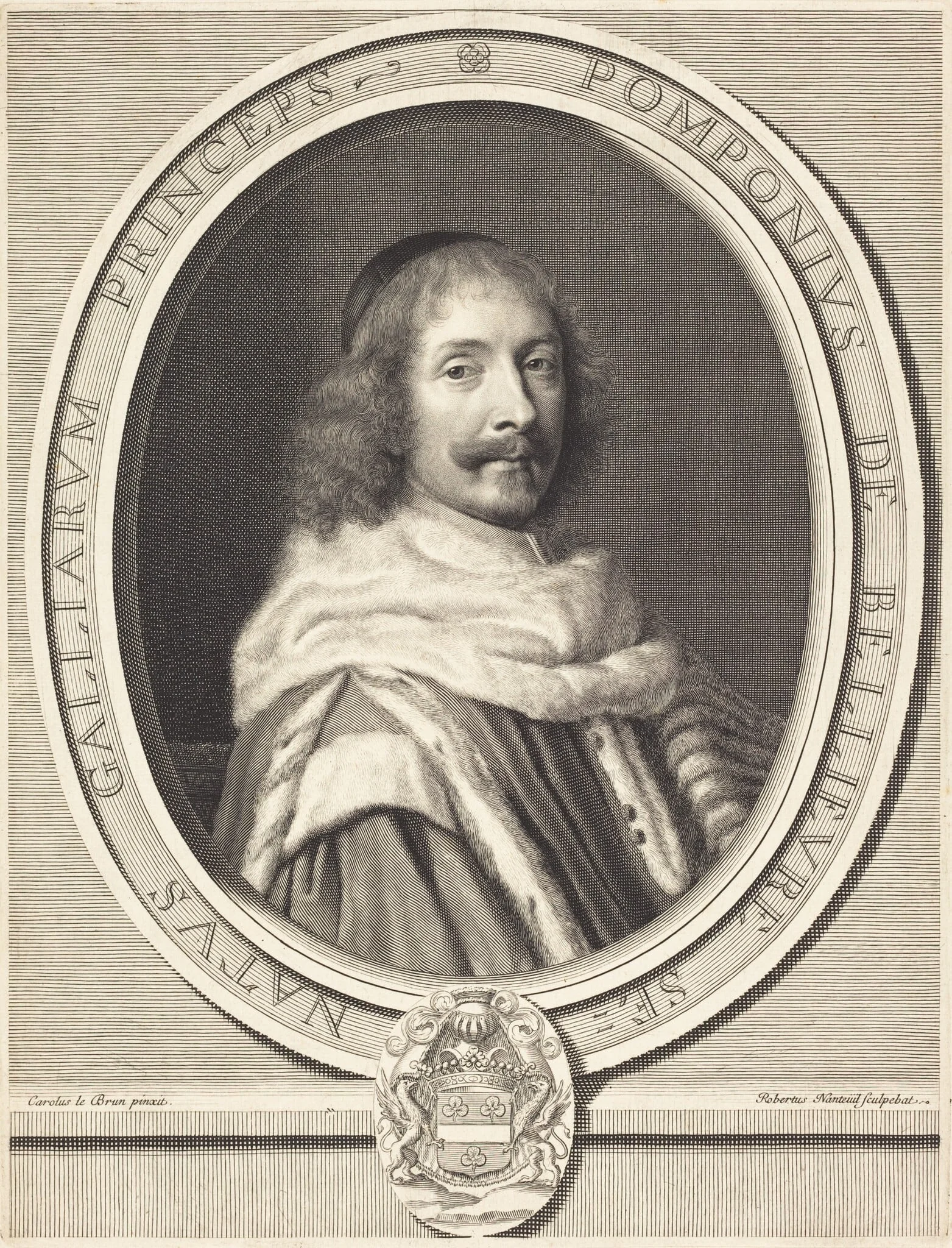 Pompone de Bellievre, by Robert Nanteuil, ink, 1650