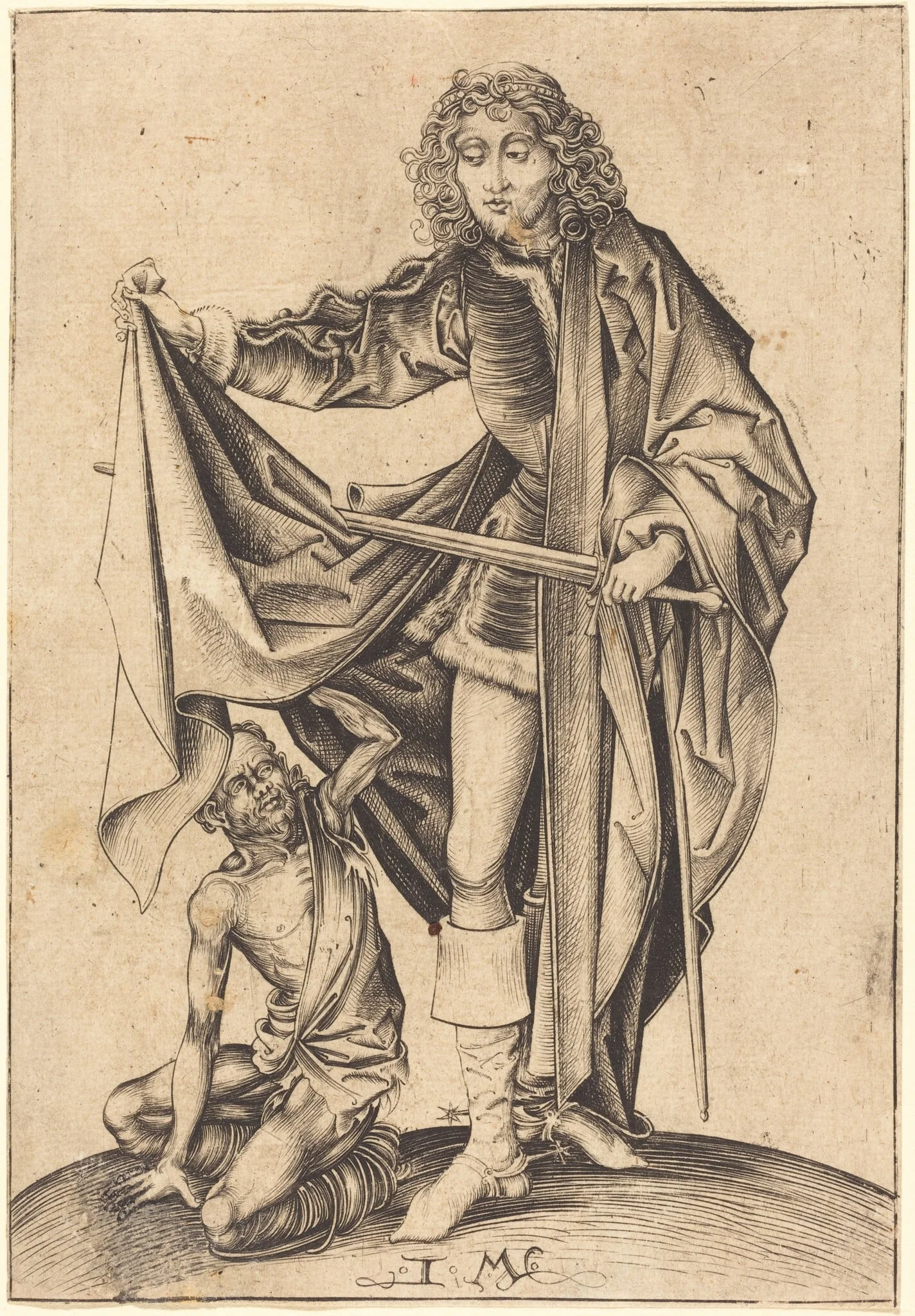Saint Martin, by Israhel van Meckenem, ink, 1485