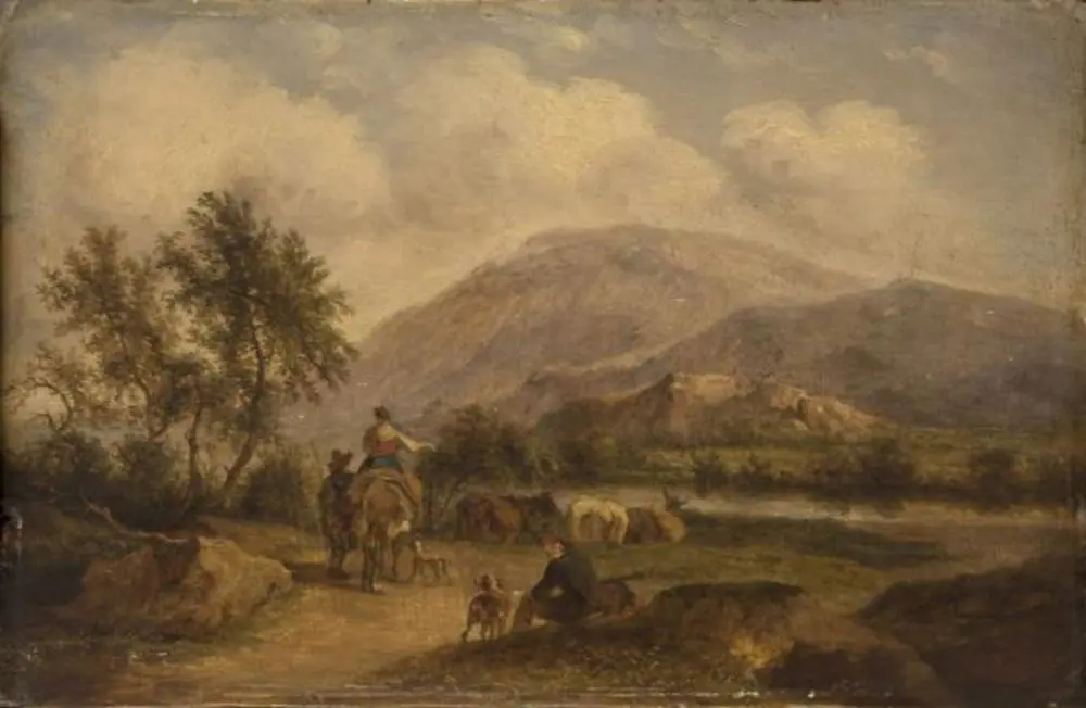 Landscape with Cattle, Italy