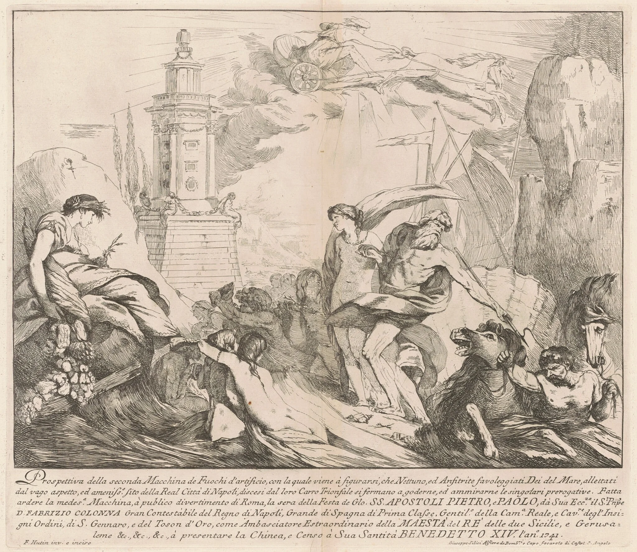 The Seconda Macchina for the Chinea of 1741: Neptune and Amphitrite