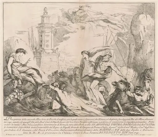 The Seconda Macchina for the Chinea of 1741: Neptune and Amphitrite