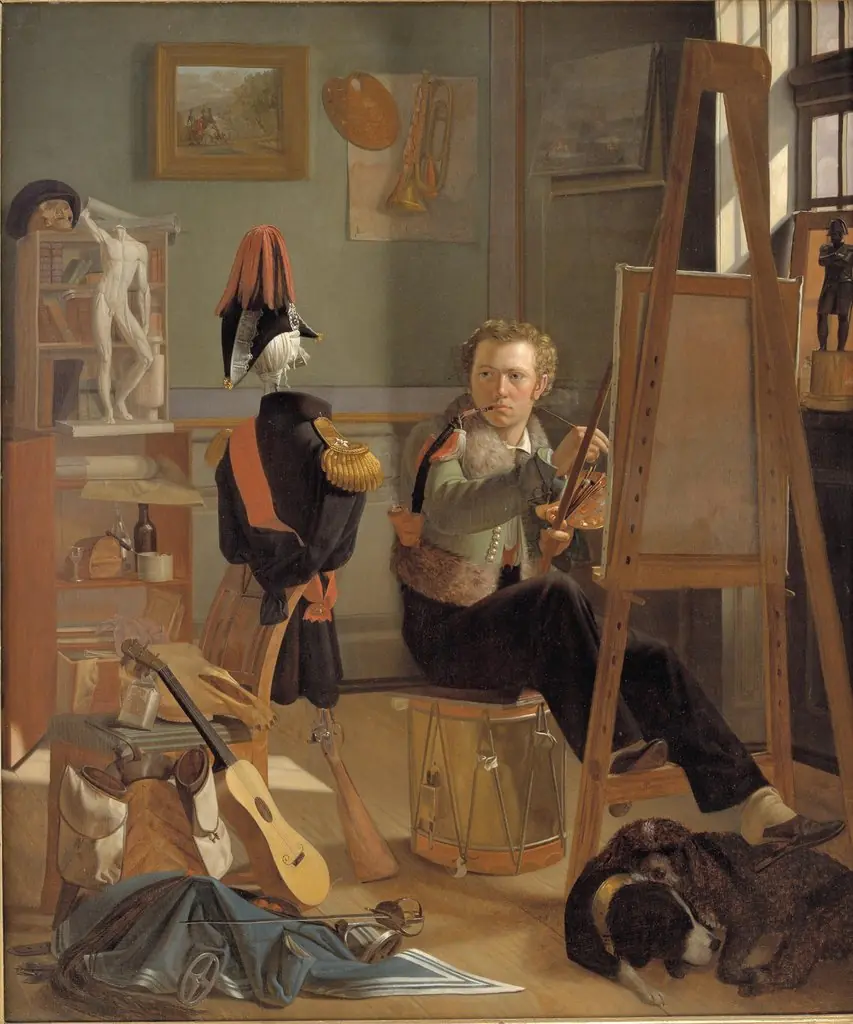 A Battle-Painter, Jørgen Sonne, in his Studio
