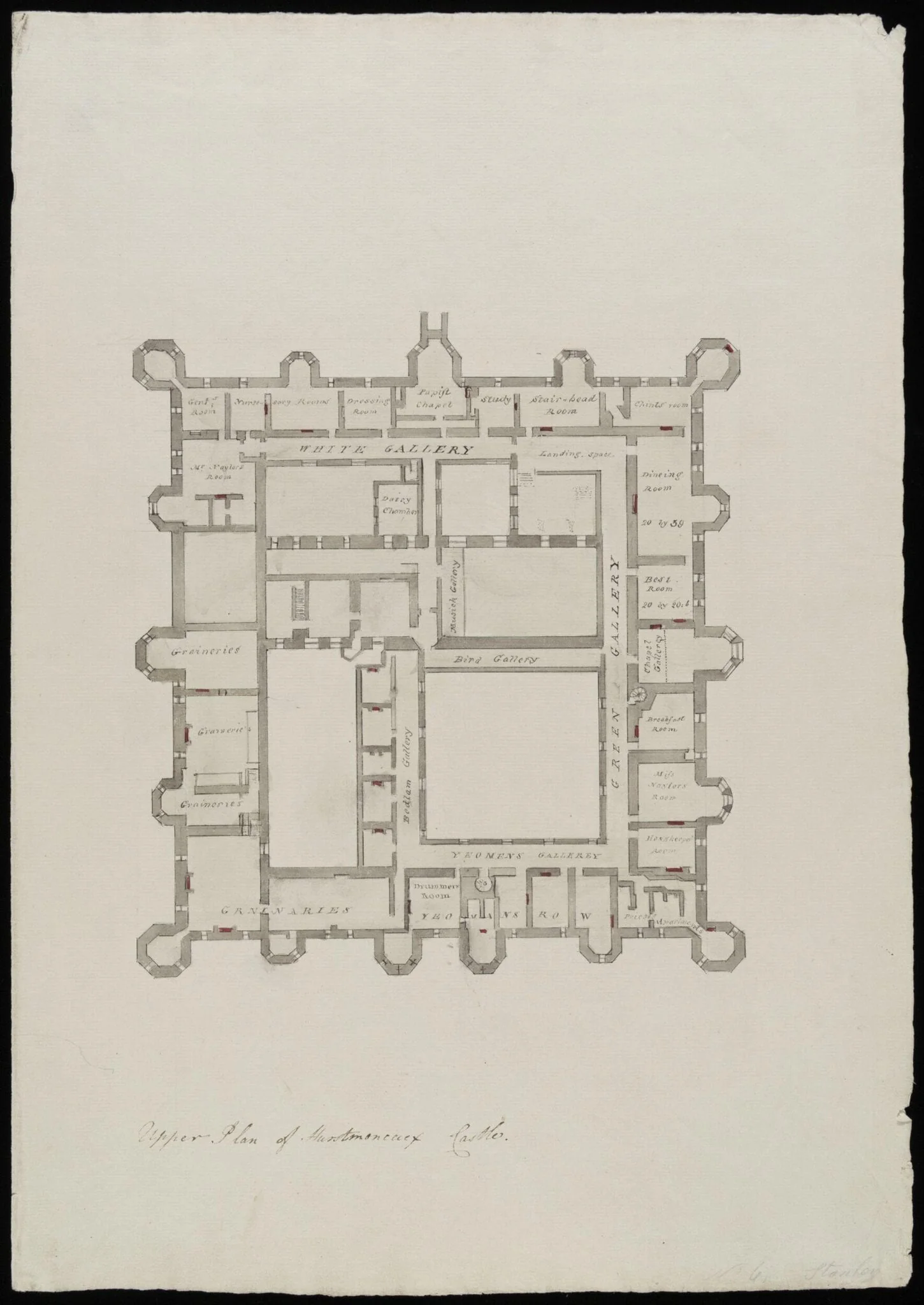 Upper plan., by James Lambert senior, 1776