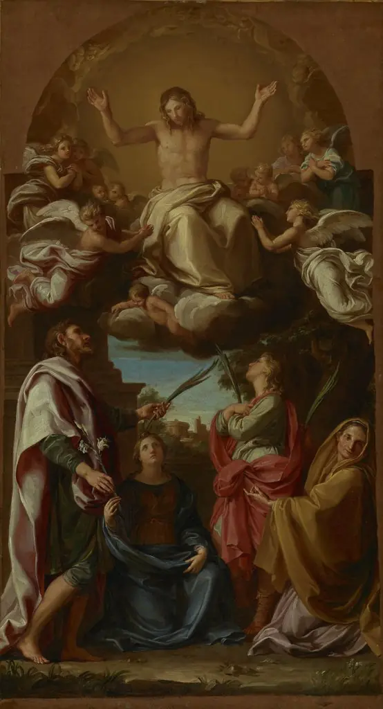 Christ in Glory with Saints Celsus, Julian, Marcionilla and Basilissa