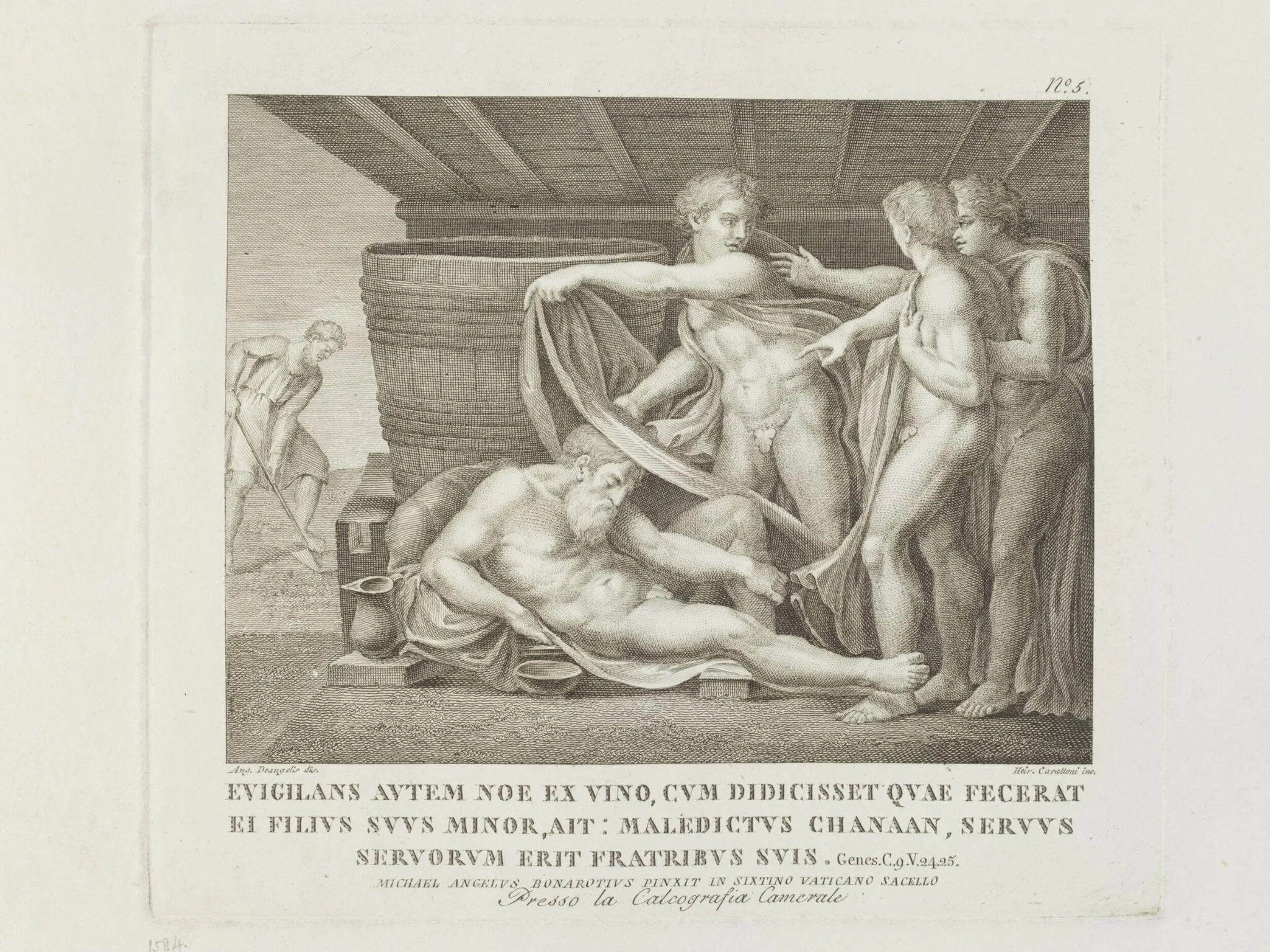 Noah and his Sons, by Girolamo Carattoni, 1850