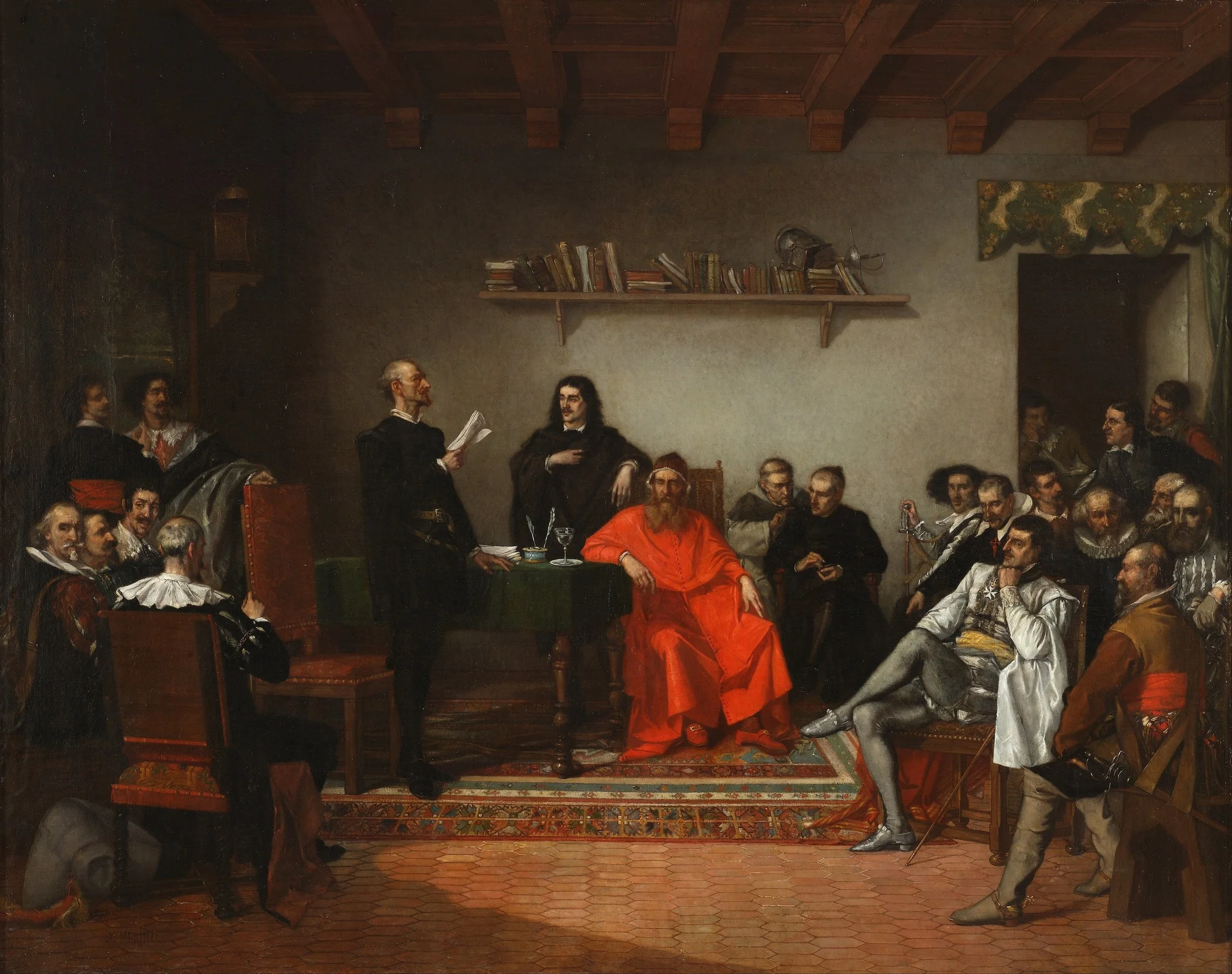 Reading Don Quixote, by Ignacio Merino, oil, 1861