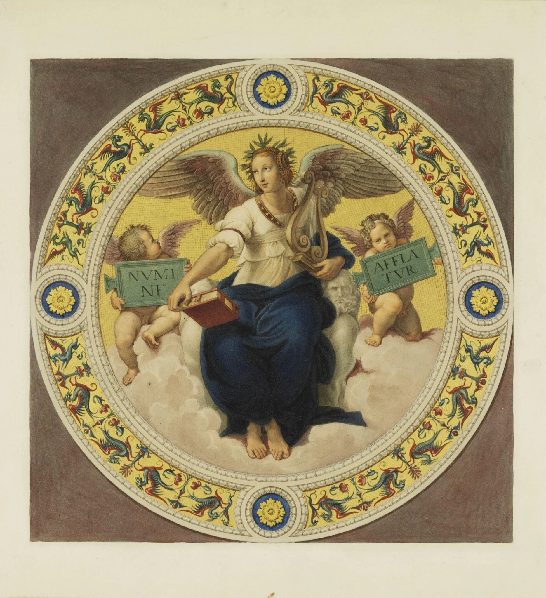 Copy after Raphael’s ceiling fresco representing ‘Poetry’ in the Stanza della Segnatura (Vatican Palace, Rome,1509-11), 1864