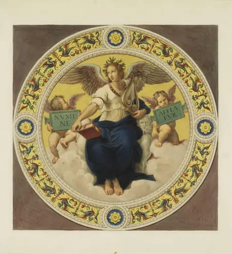 Copy after Raphael’s ceiling fresco representing ‘Poetry’ in the Stanza della Segnatura (Vatican Palace, Rome,1509-11), 1864