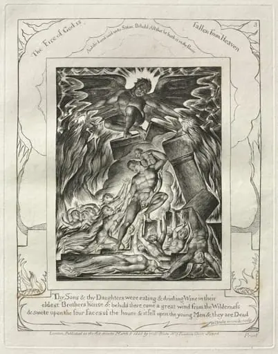 The Book of Job:  Pl. 3, Thy Sons and thy Daughters were eating and drinking Wine in their