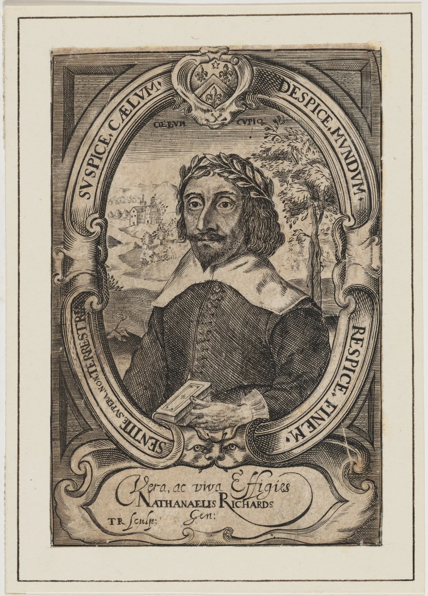 Nathaniel Richards, Dramatist, by Thomas Rawlins, ink, 1640