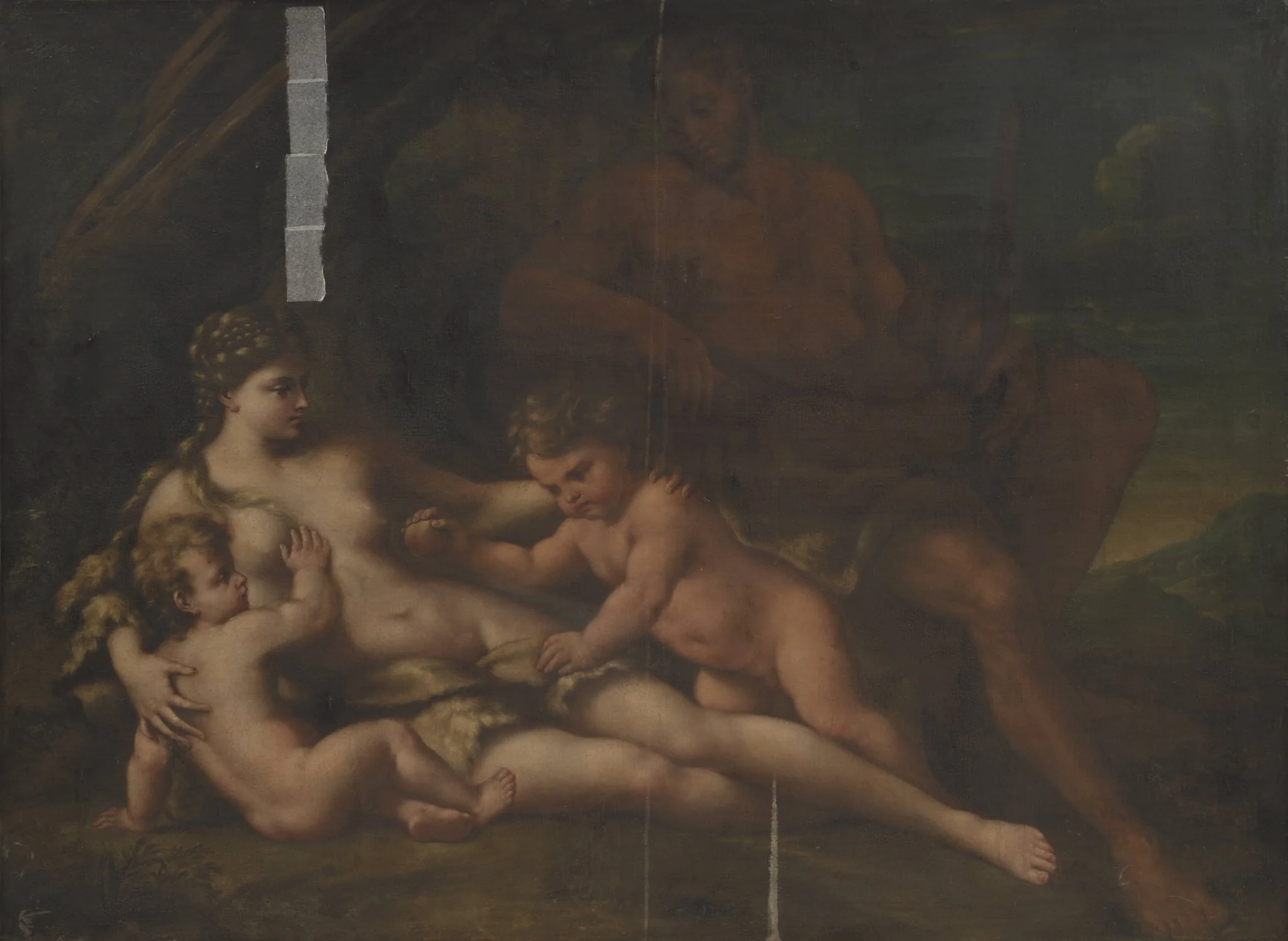 Adam and Eve with Cain and Abel, by Unknown, 1750