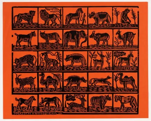Endpaper with Animals