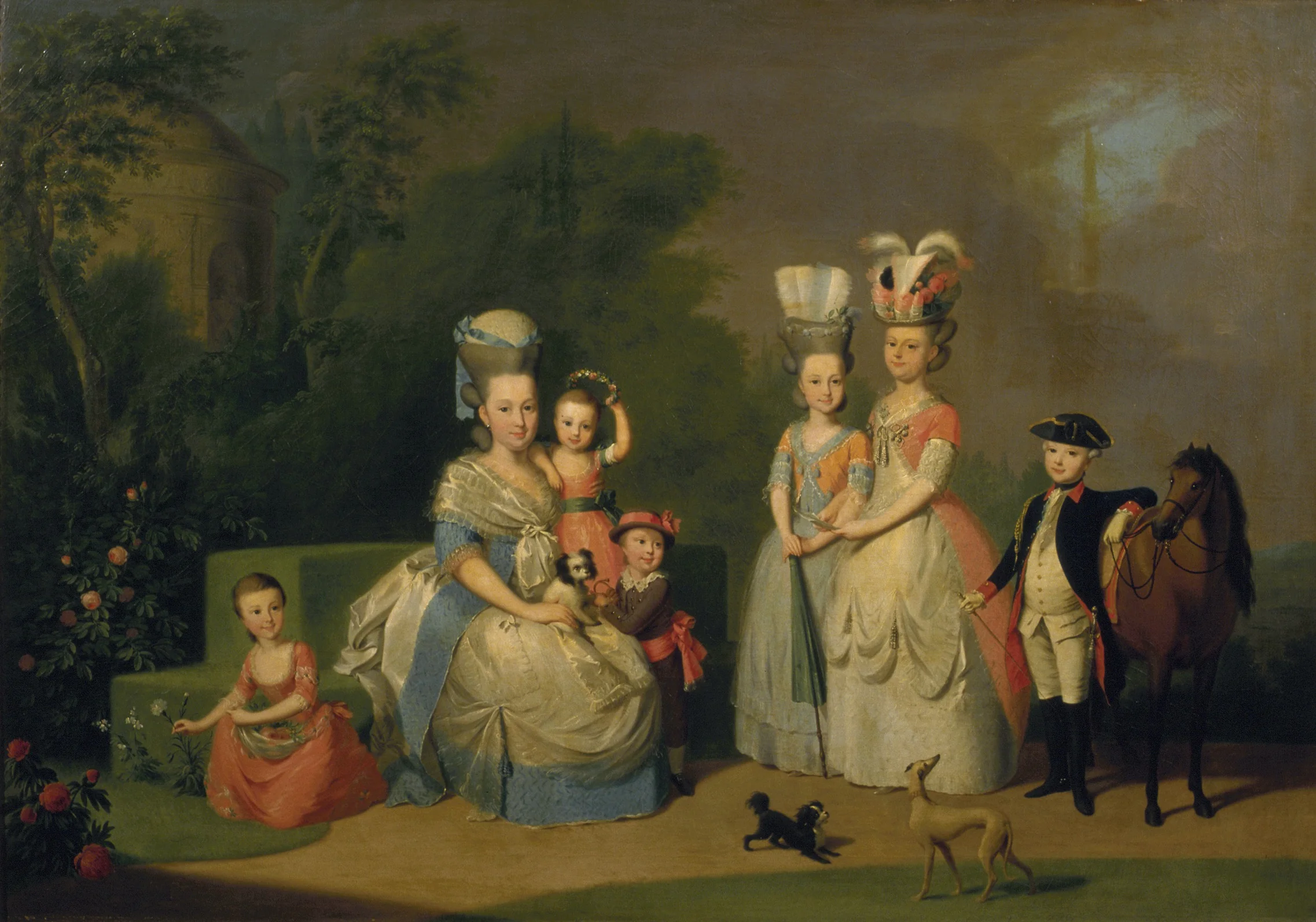 Portrait of Carolina Wilhelmina of Orange (1743-1787) and her Children
