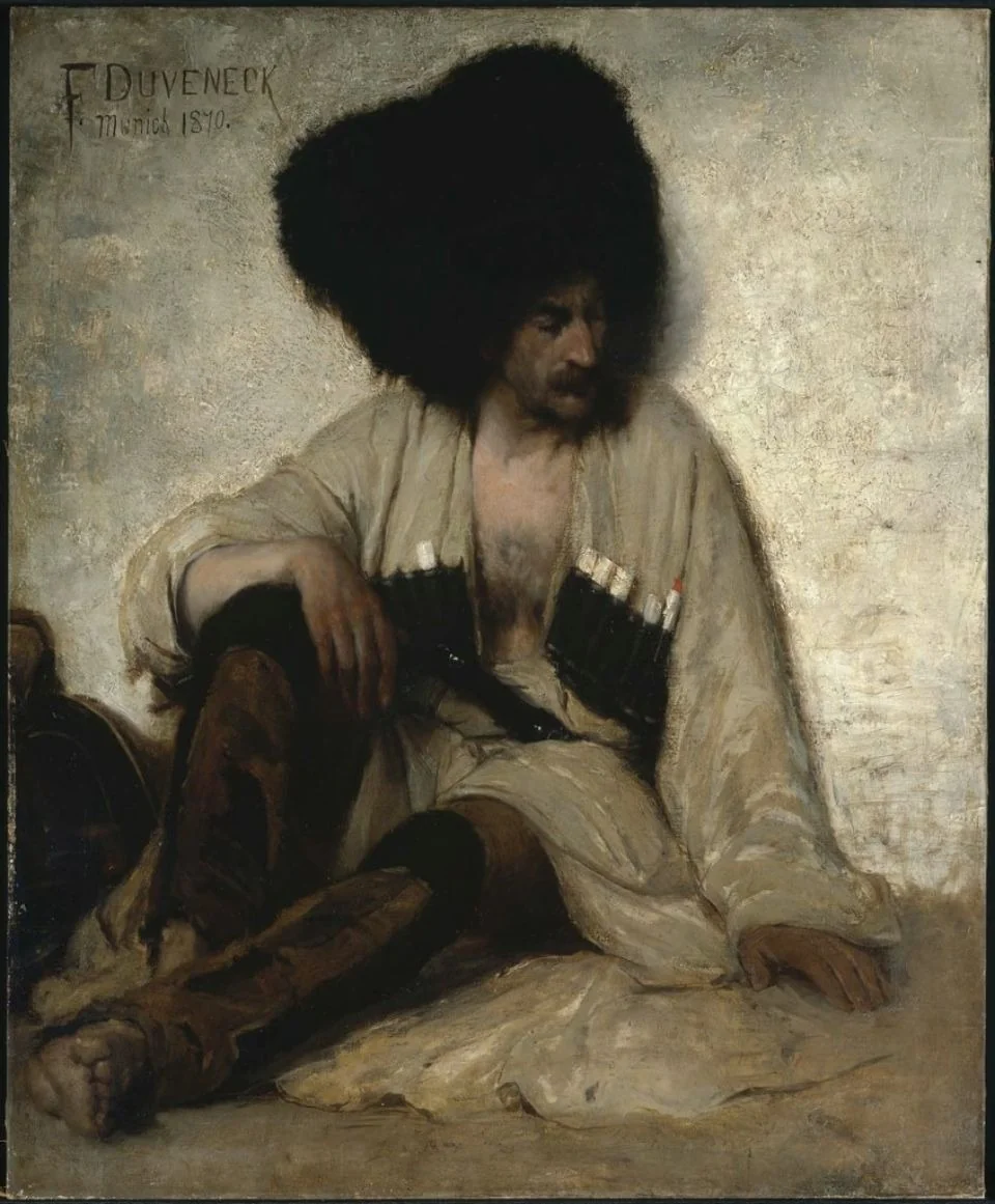A Circassian, by Frank Duveneck, oil, 1870