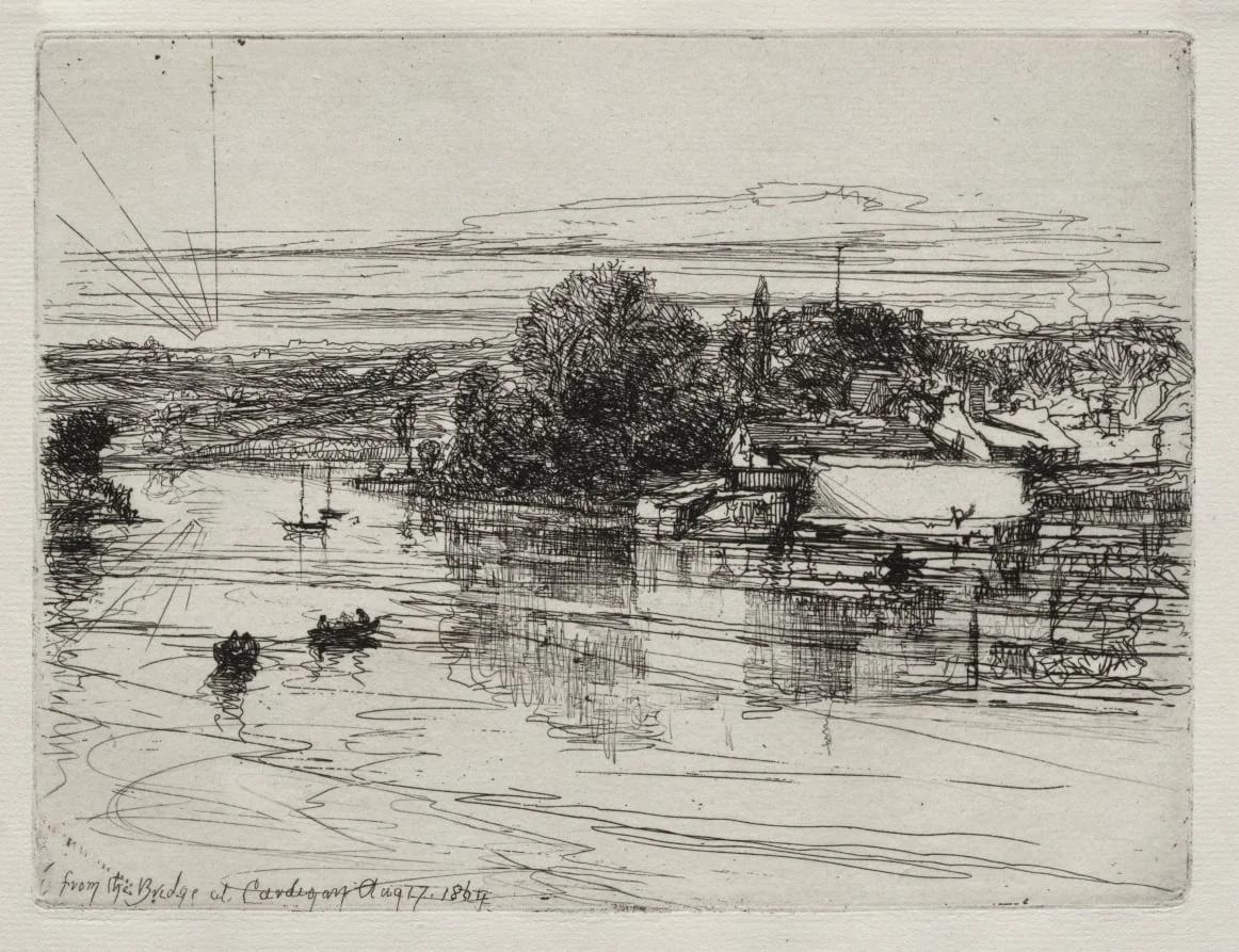 Cardigan Bridge, by Francis Seymour Haden, 1864