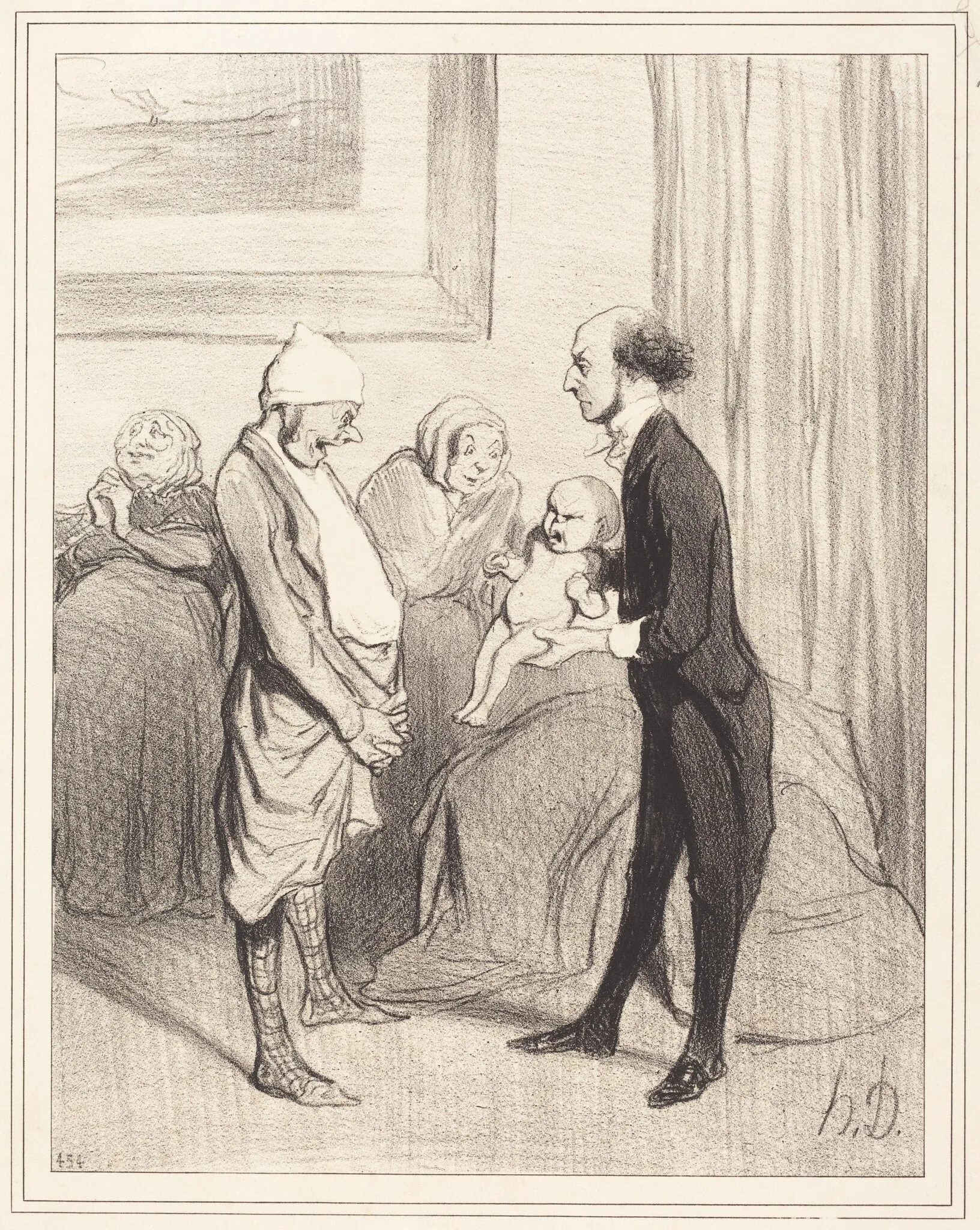 L'Entrée dans la vie, by Honoré Daumier, ink, 1843