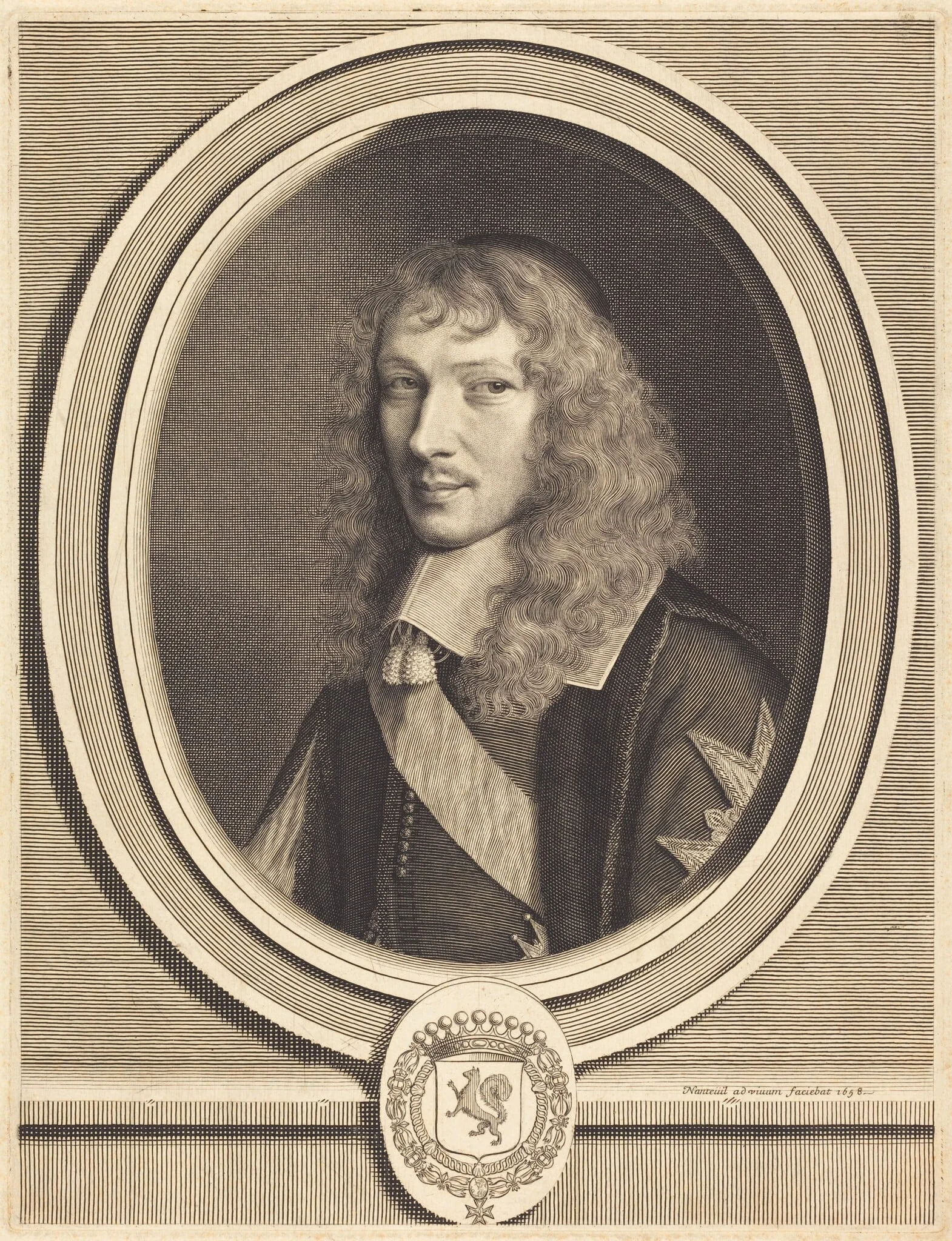 Basile Fouquet, by Robert Nanteuil, ink, 1658