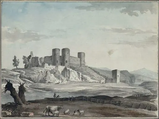 Rhuddlan Castle from the Bridge