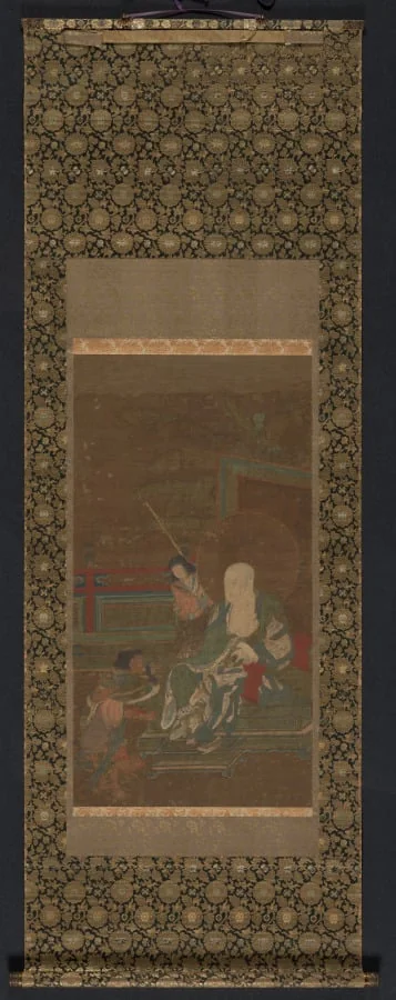 Seated Arhat with Two Attendants, by Unknown, unspecified, 1204