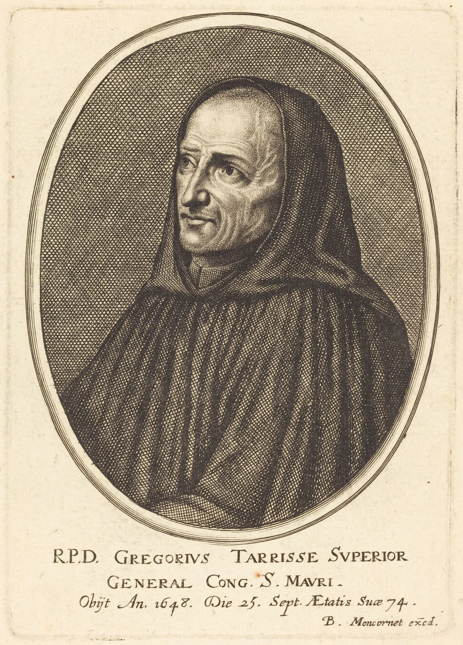Gregorius Tarrisse, by Balthasar Moncornet, ink, 1634