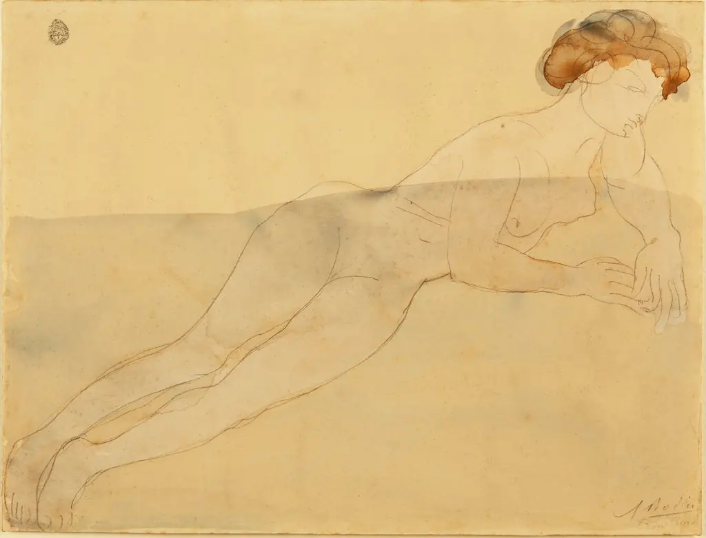 Nude female, reclining