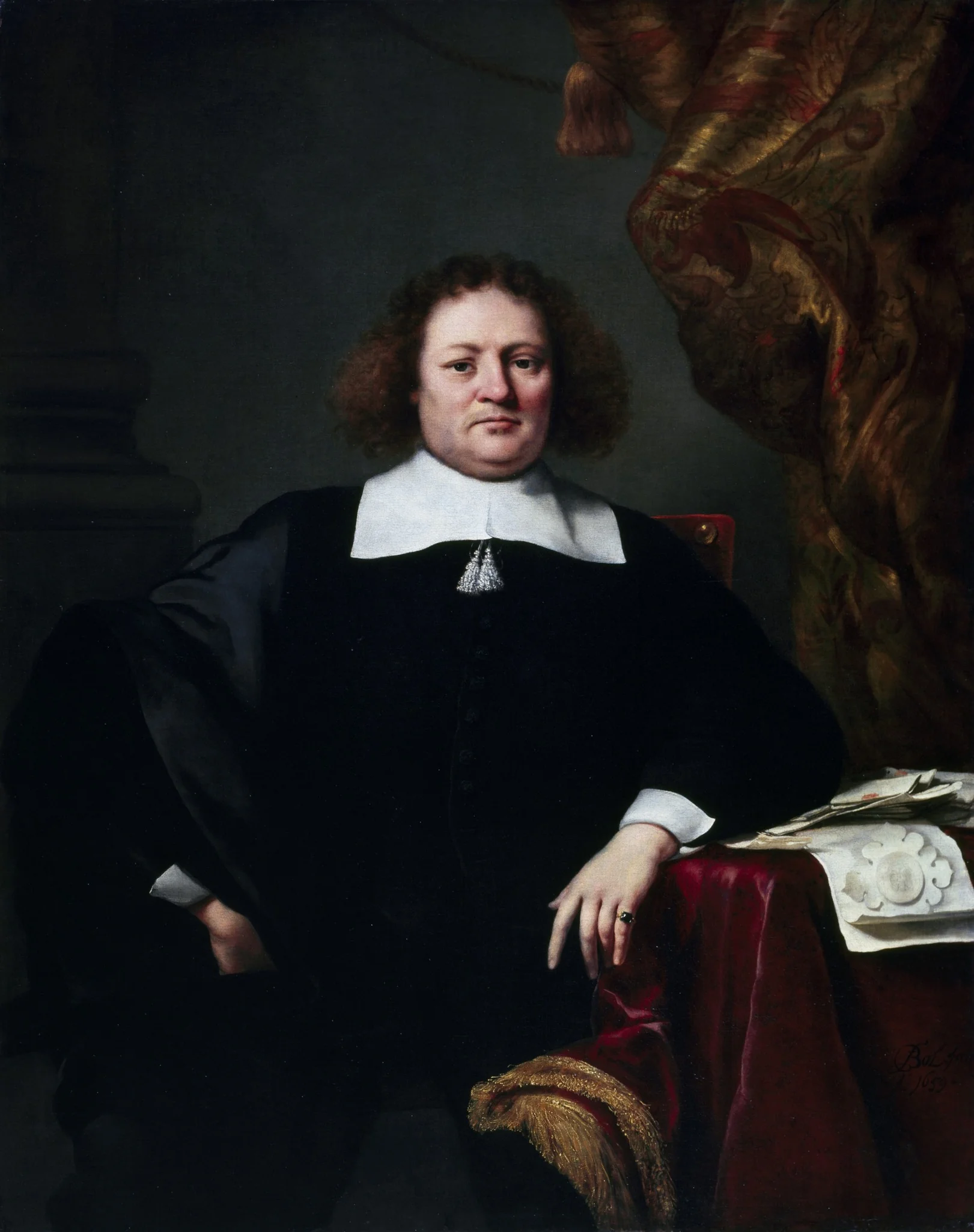 Portrait of Sir John Hebdon, by Ferdinand Bol, oil, 1659