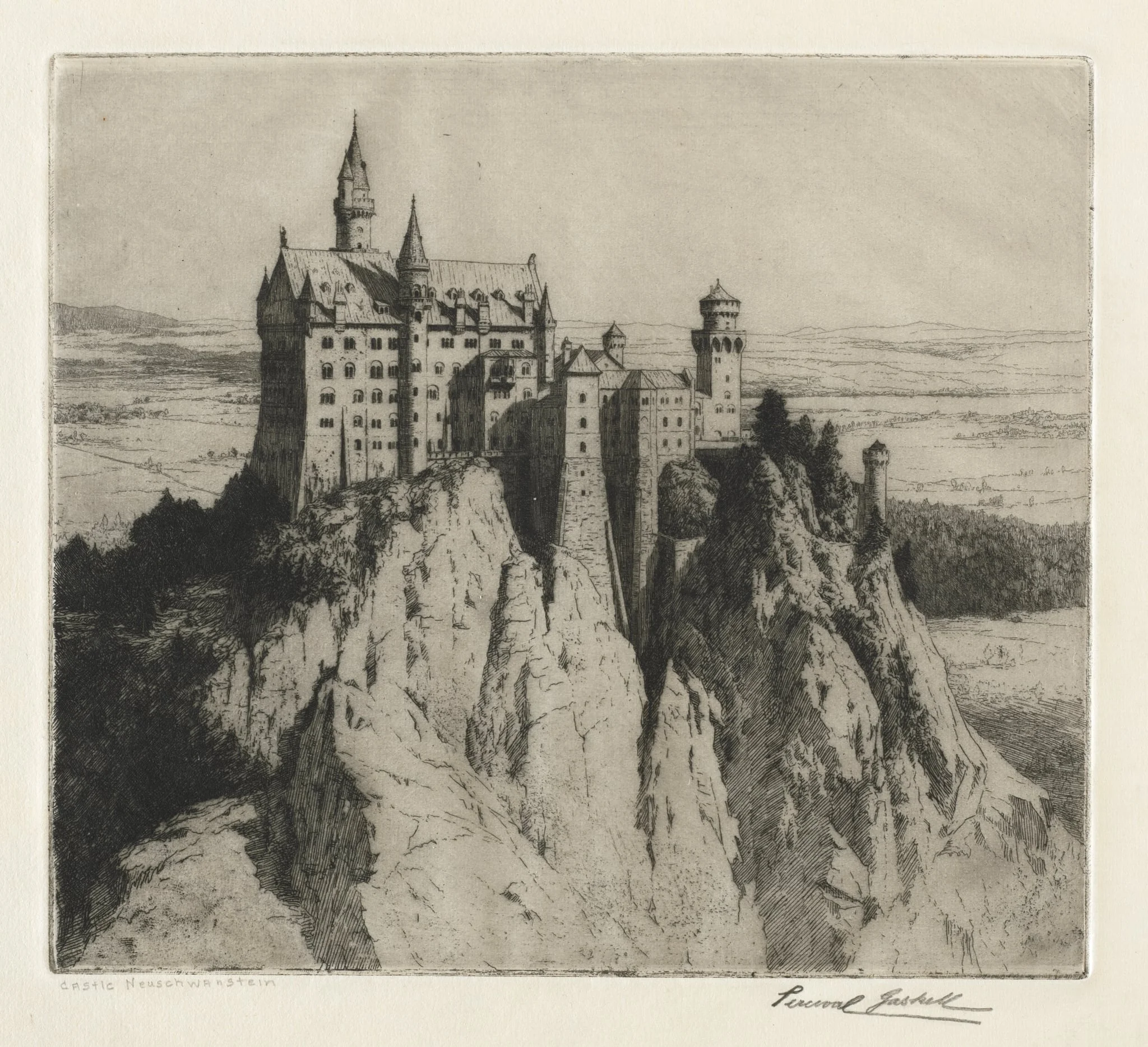 Castle Neuschwanstein, by George Percival Gaskell, 1907