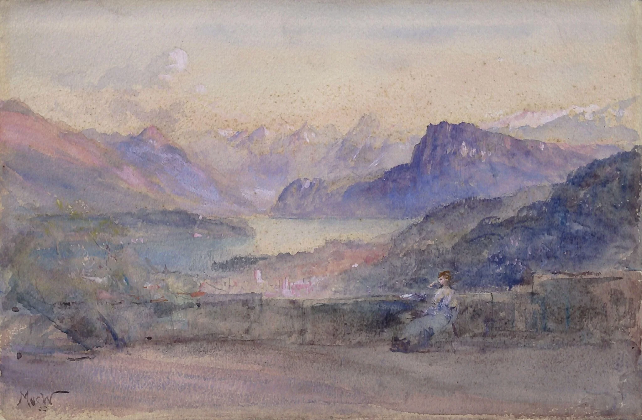 The Lake of Lucerne, by John MacWhirter, watercolor, 1860