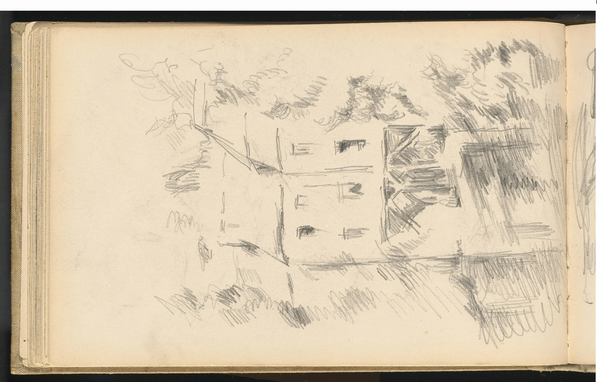 The Mill, by Paul Cezanne, graphite, 1890