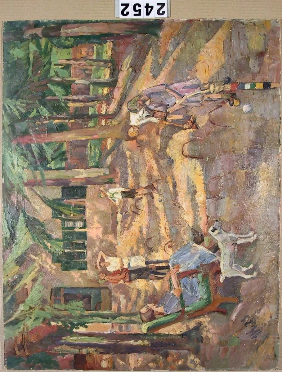 Partida de croquet, by Hans Eder, 1929