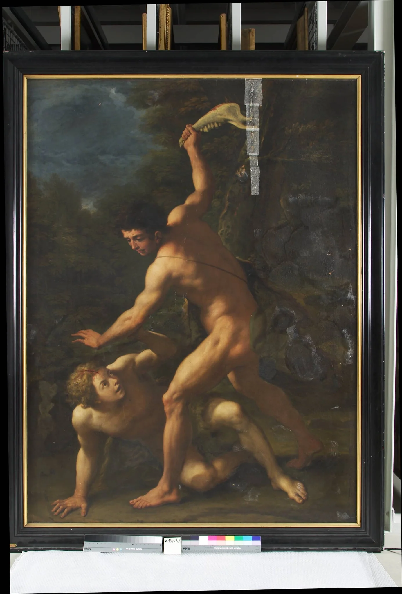 Cain Slaying Abel, by Unknown, 1750