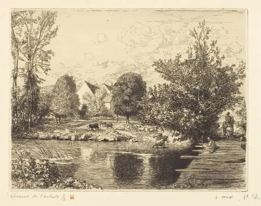 Old Foot-bridge, Banks of the Small Morin (Vieille passerelle, bords du petit morin)