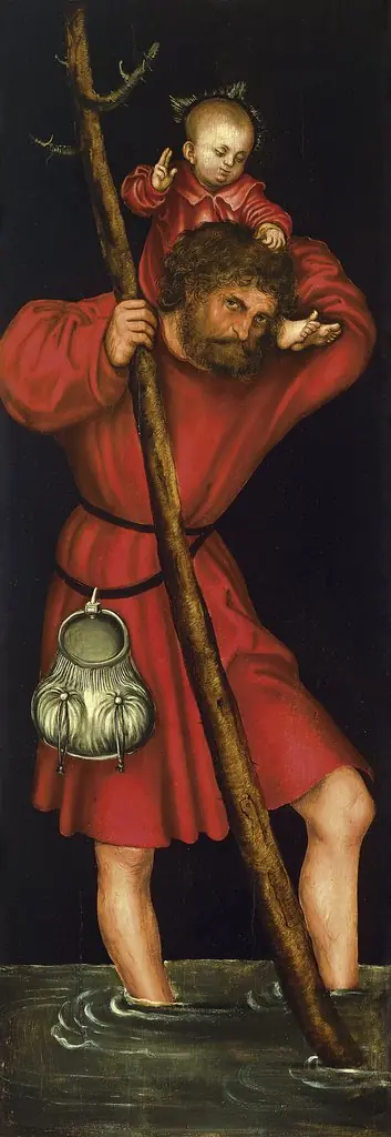 Saint Christopher (exterior left wing)