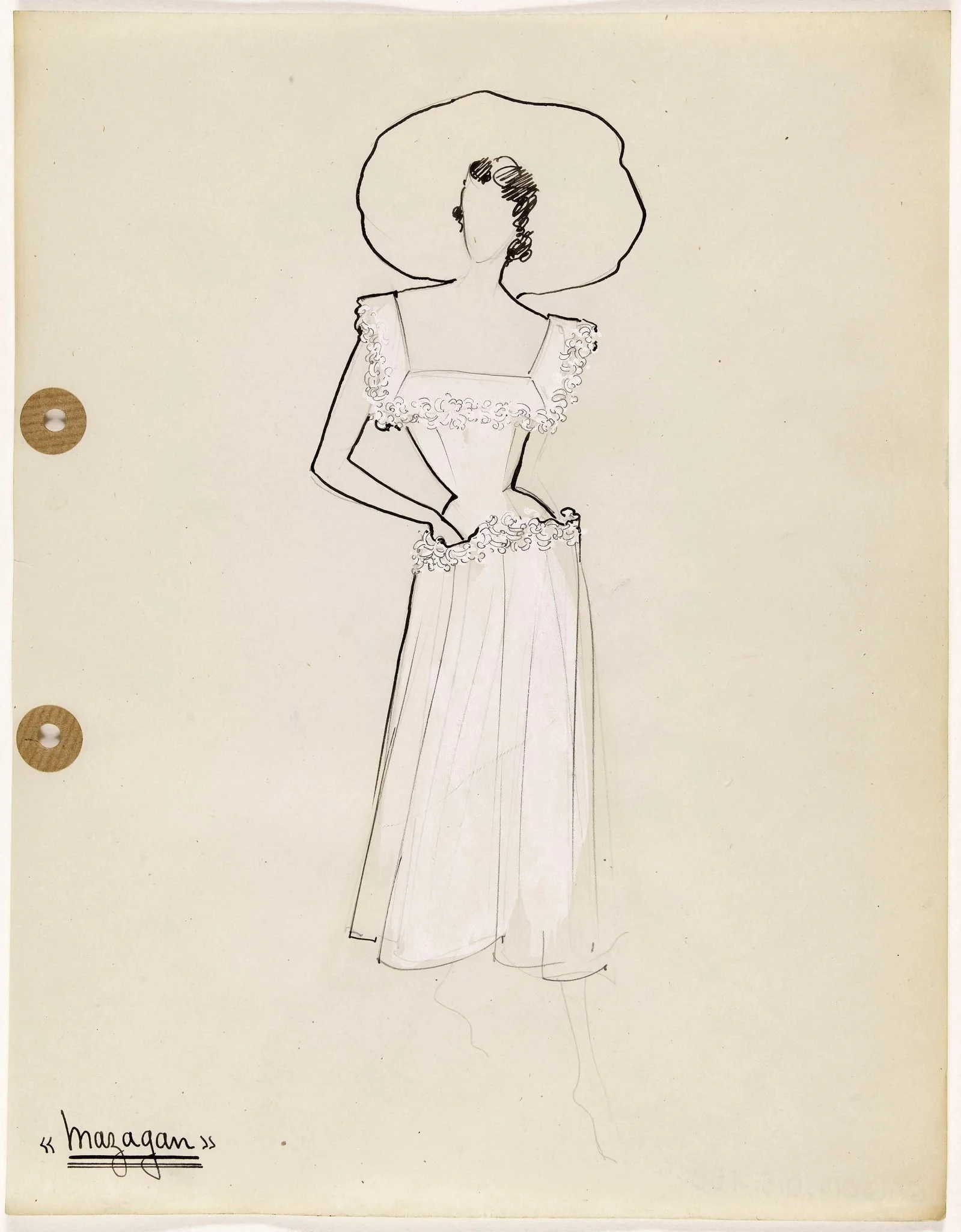 'Mazagan', by Carven, 1949