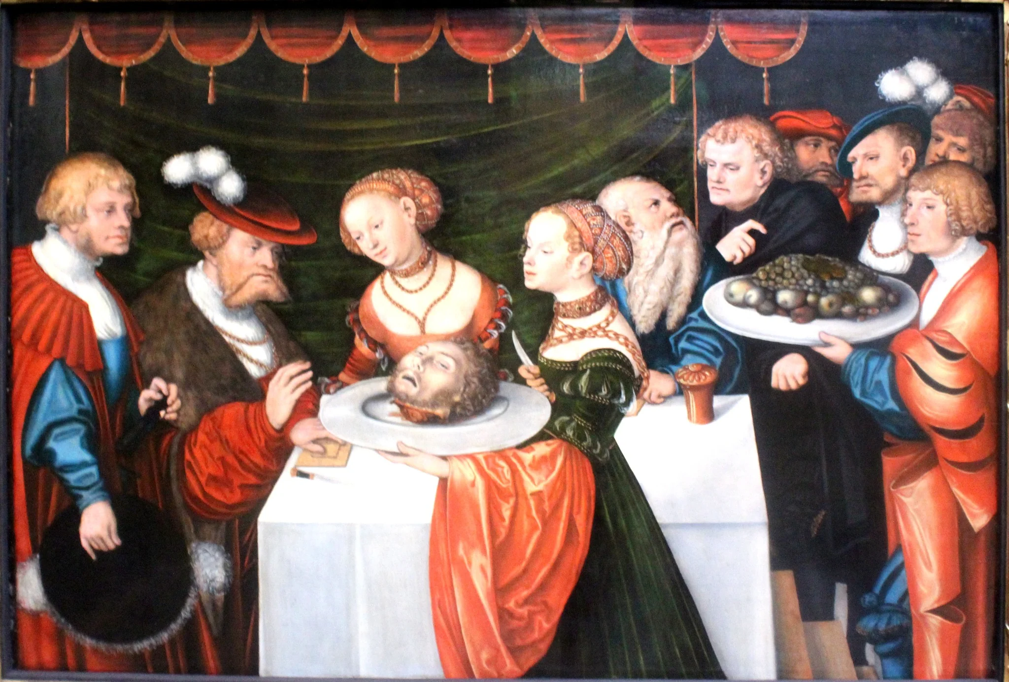 Salome with the head of St John the Baptist at Herodes table