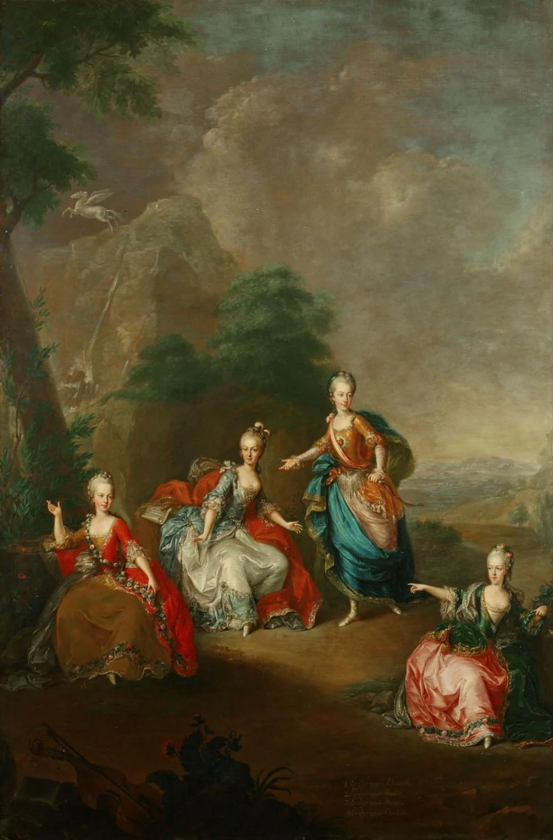 Performance of the opera by Gluck, Il Parnaso Confuso at Schoenbrunn Palace on 24th January 1765