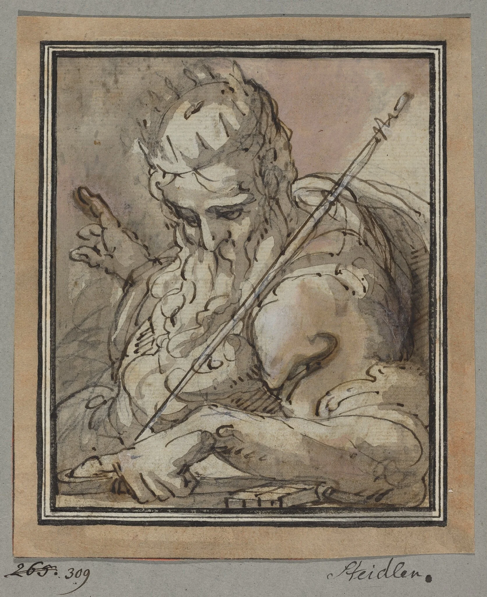 Janus, by Hans Steidlin, graphite, 1600