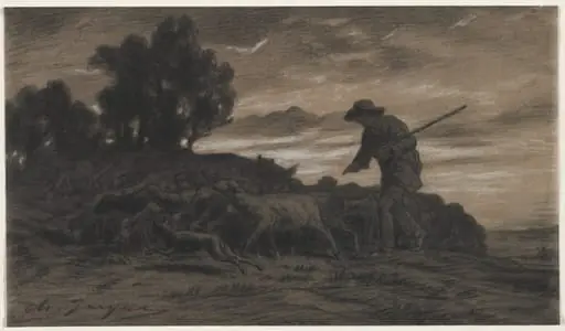 A Shepherd with His Flock