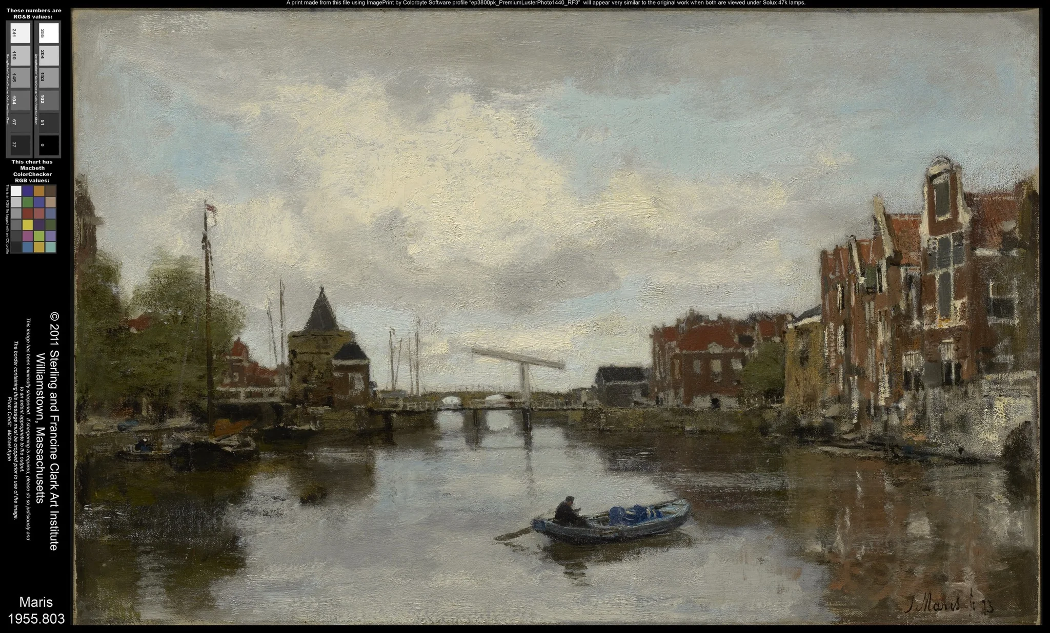 View of a Dutch City with the Schreierstoren in Amsterdam, by Jacob Maris, oil, 1873