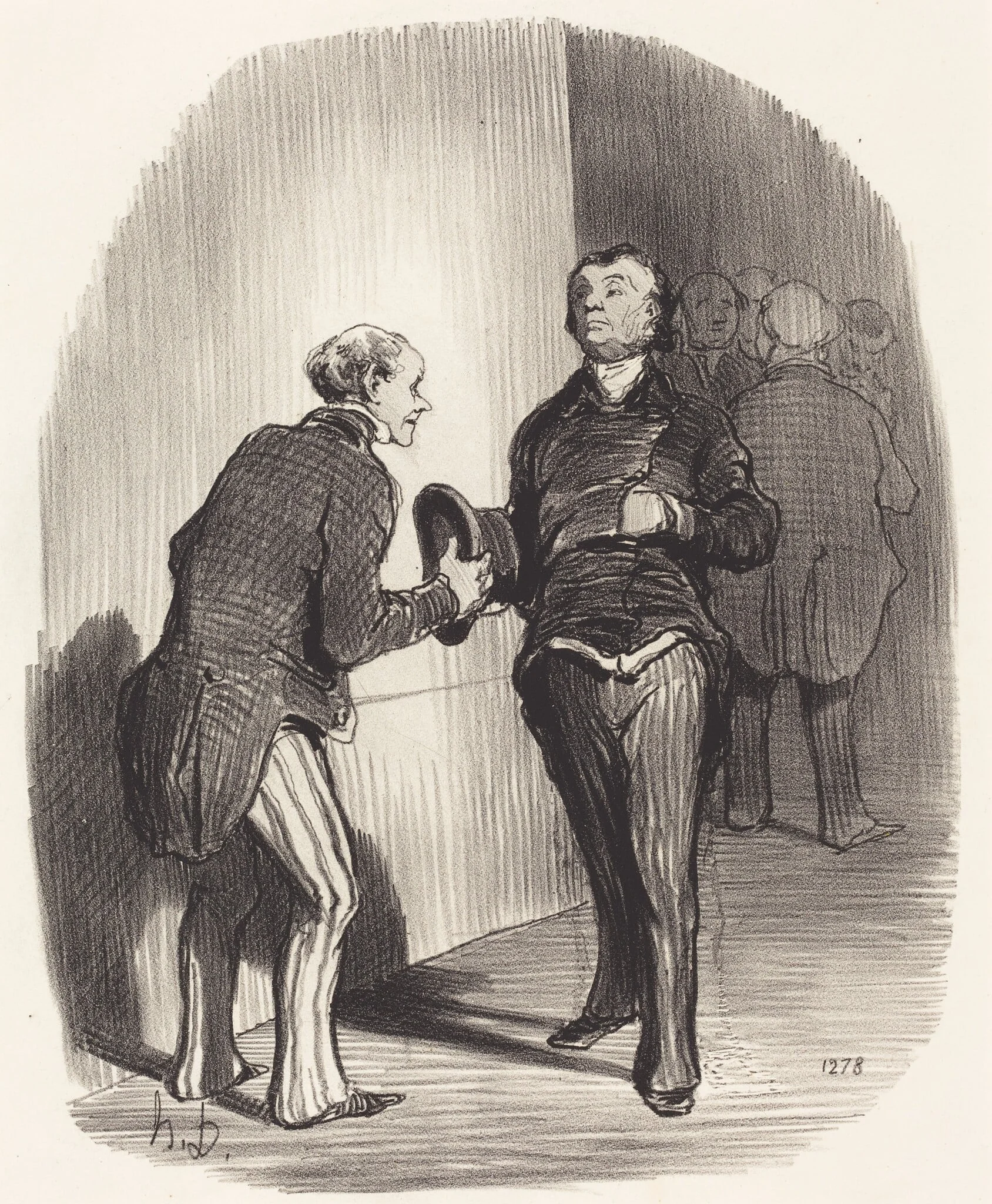 Vue d'une antichambre ministérielle..., by Honoré Daumier, ink, 1849