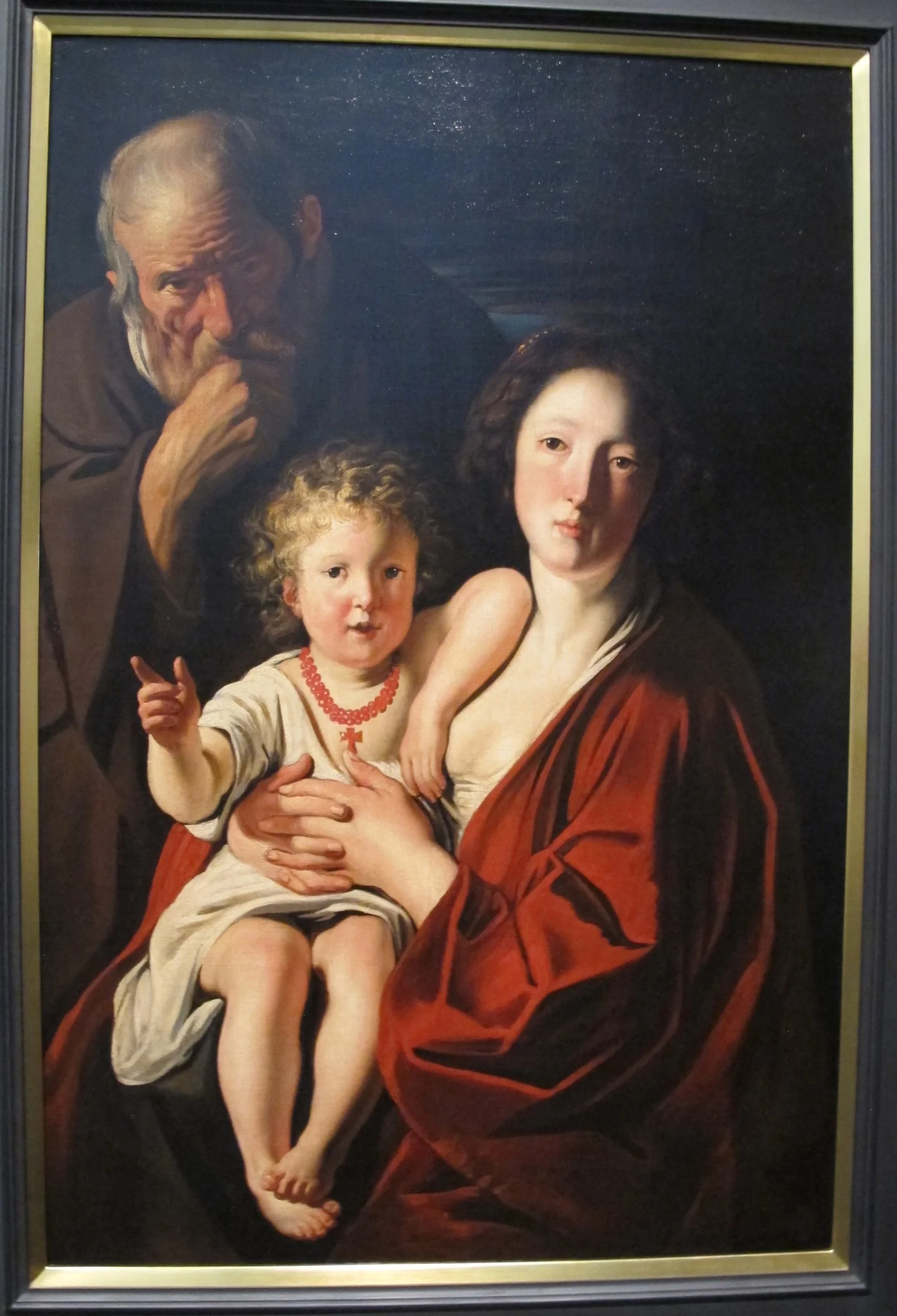 Holy Family, by Jacob Jordaens, oil, 1628