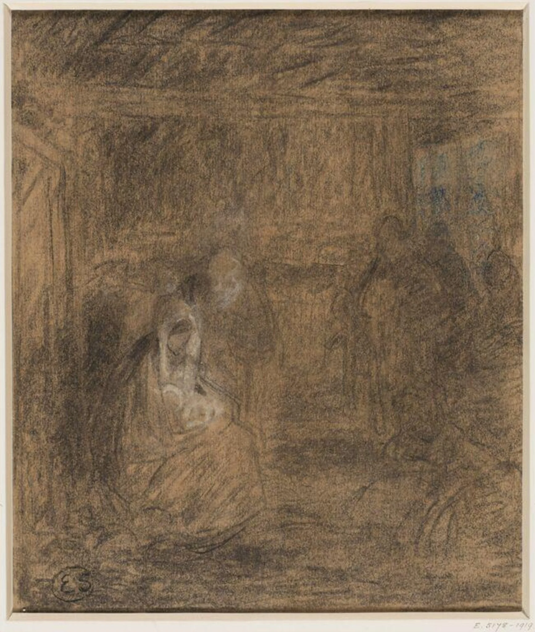 Study for the oil painting, "The Nativity"