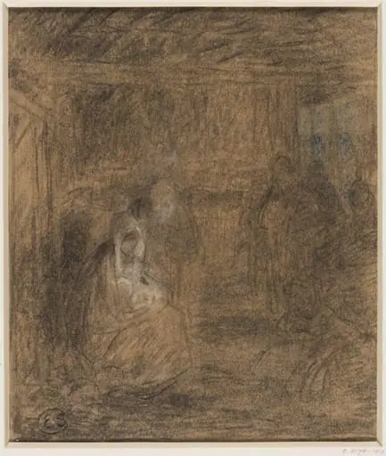 Study for the oil painting, "The Nativity"