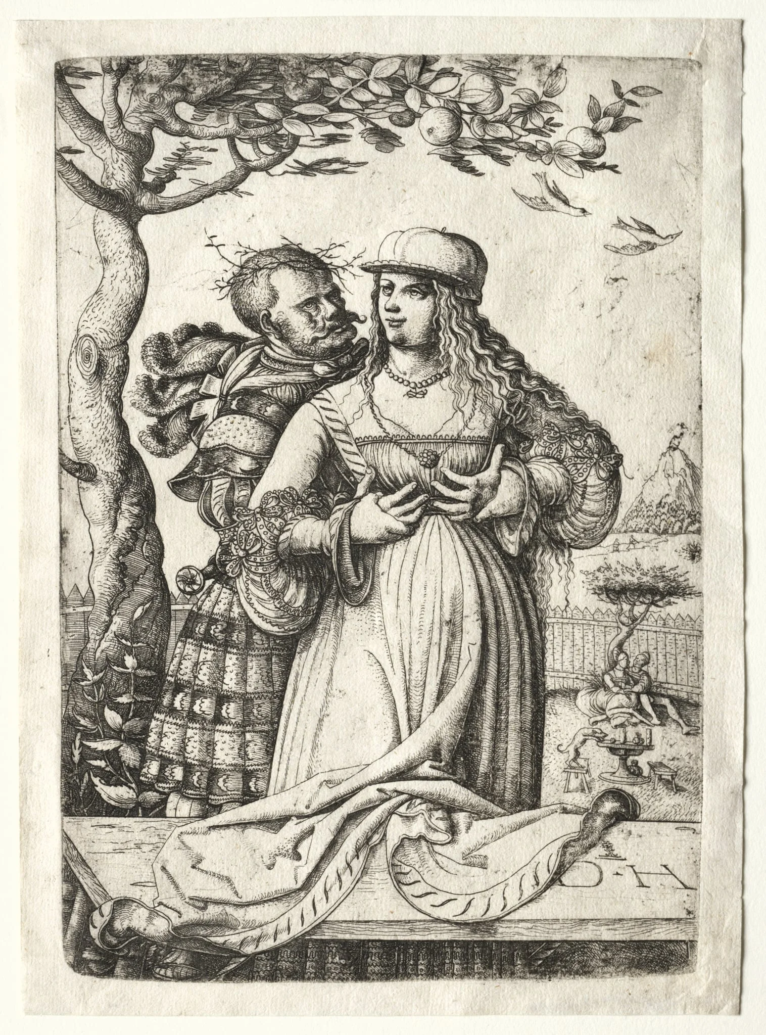Soldier Embracing a Woman