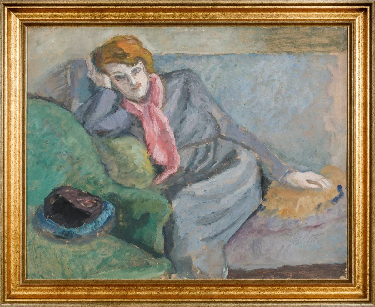 Femeie pe canapea, by Theodor Pallady, unspecified, 1927